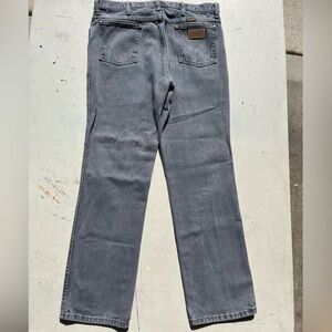 Men's Wrangler Jeans 936CHG Gray Slim 35x32 Ranch Western USA Cowboy Cut Rodeo